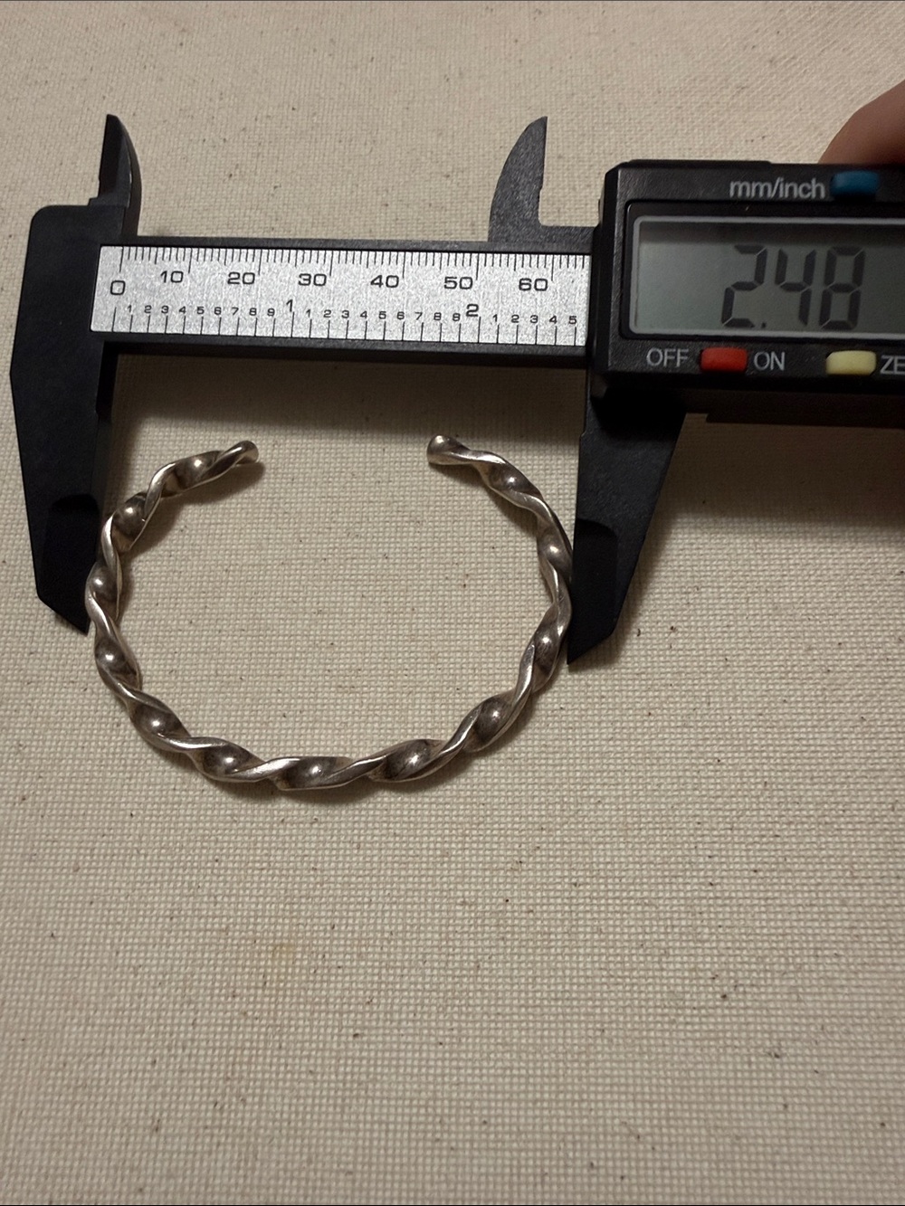 Sterling Silver Twisted Open Cuff Bracelet Not marked - Picture 8 of 16